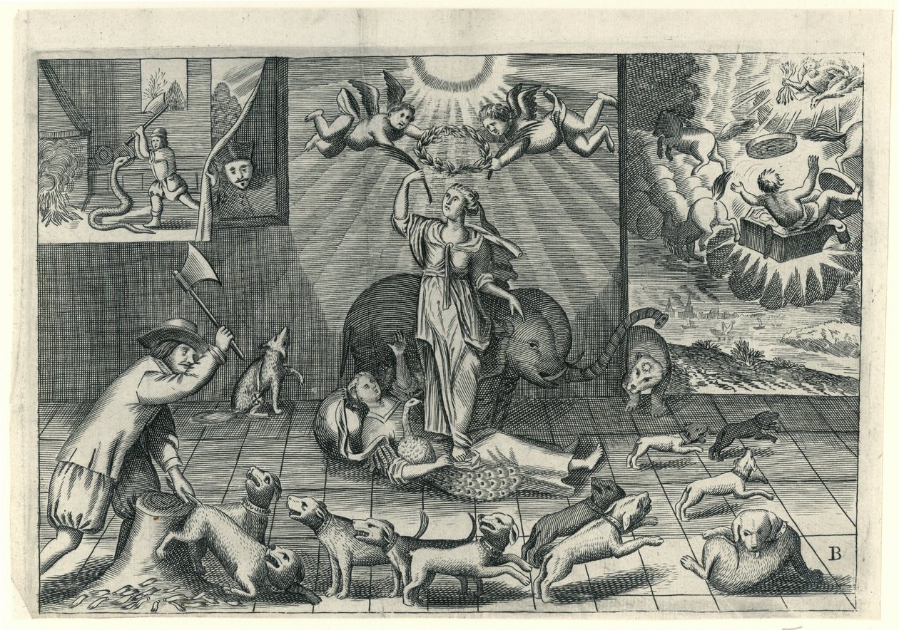 Cartoon of English, 1673 od Anonymous