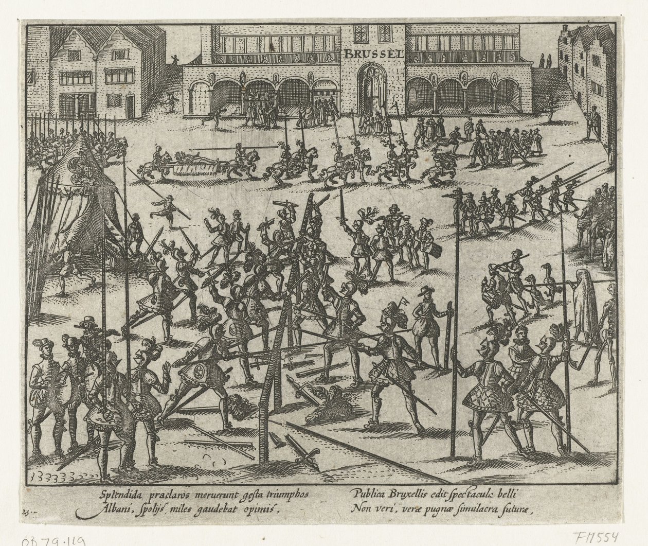 Turnaj na Grand Place v Bruselu, 1569 od Anonymous