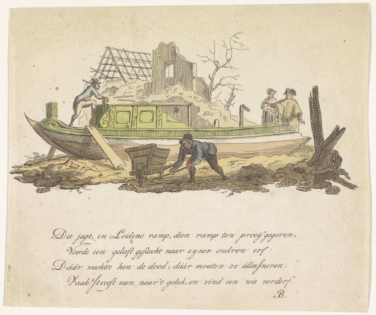 Rozbitá jachta od Rietmildera, 1807 od Anonymous