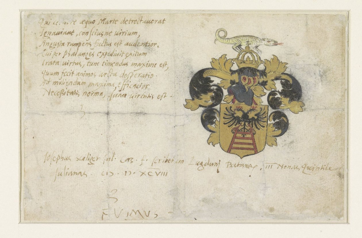Wapen van Josephus Justus Scaliger od Anonymous