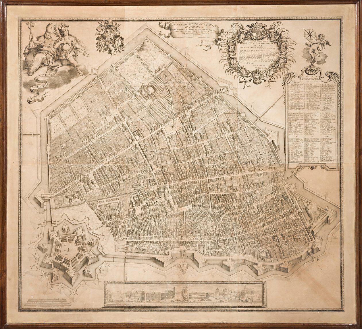 Mapa města Ferrara (tisk) od Anonymous Anonymous