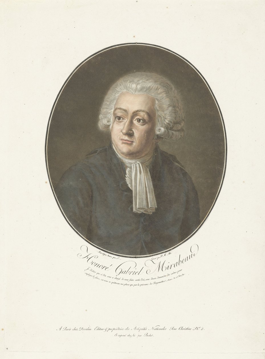 Portrét Honoré Gabriel Mirabeau od Anonymous Anonymous