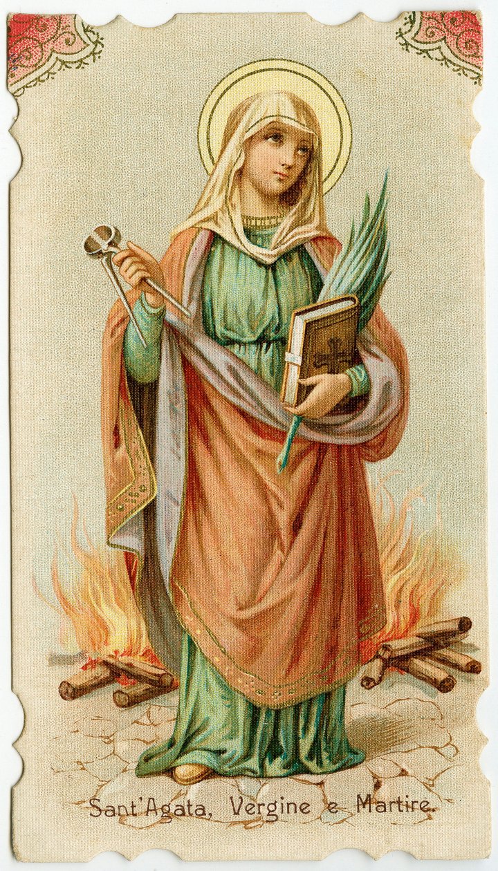 Svatá Agatha ze Sicílie (rytina od Anonymous Anonymous