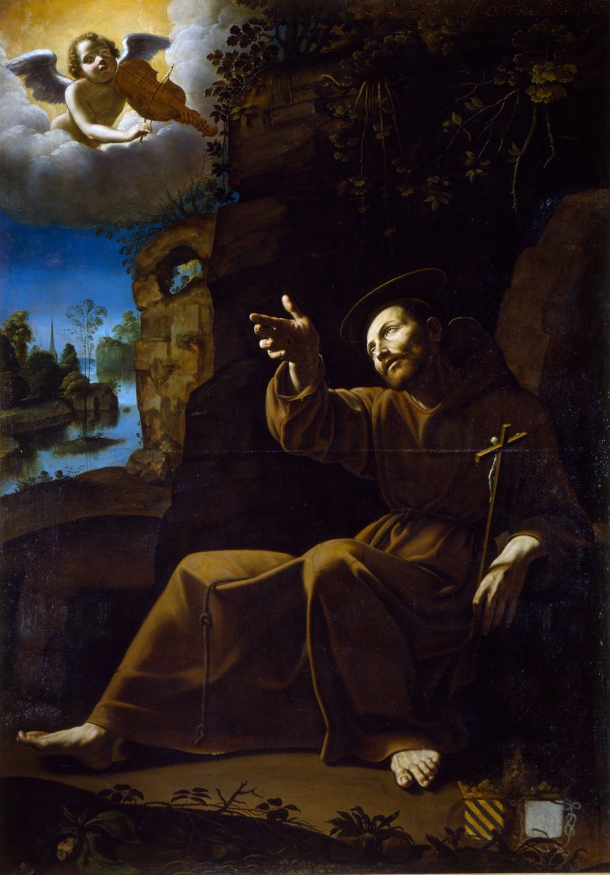 Vidění svatého Františka (malba) od Anonymous Anonymous