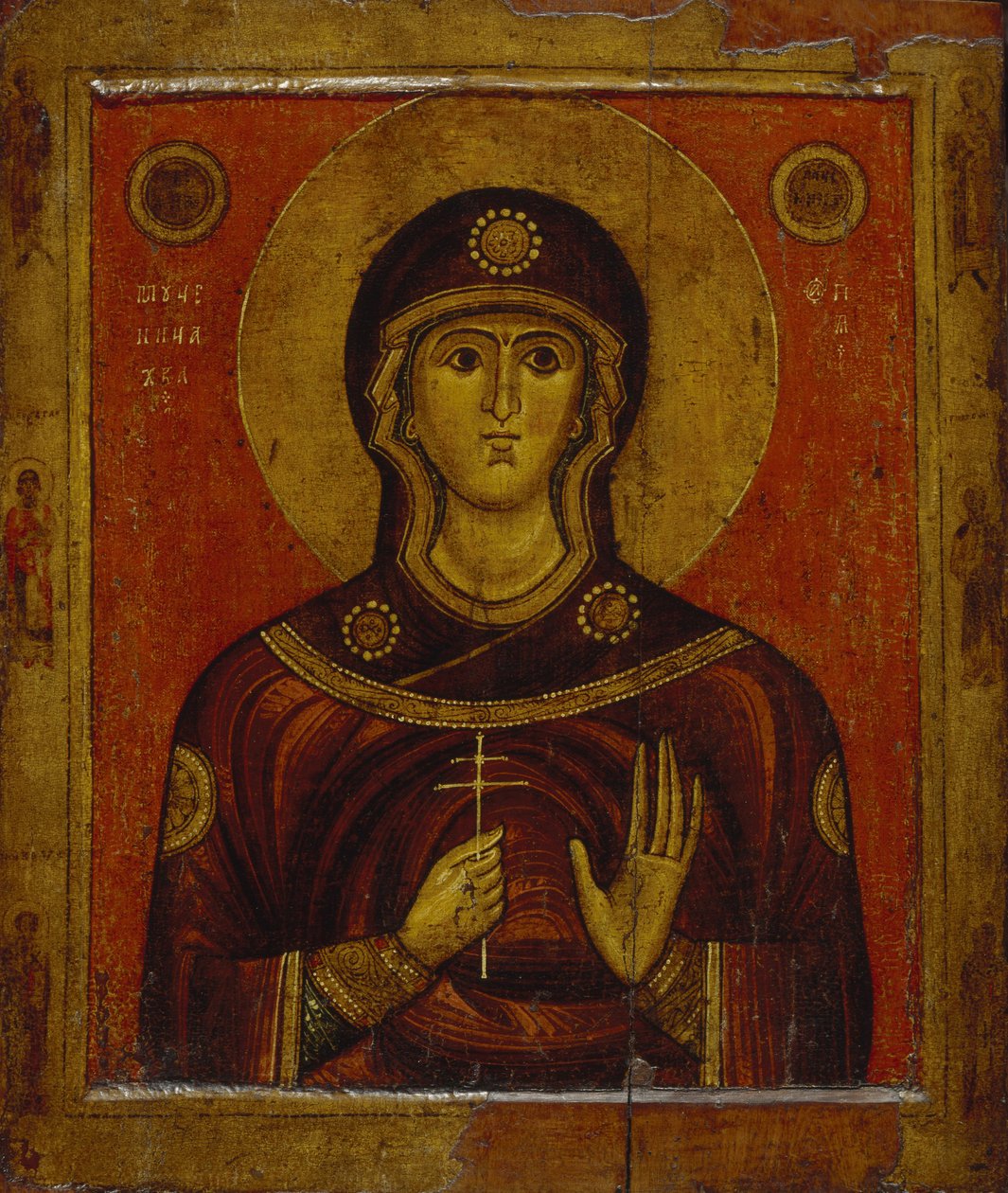 Svatá Juliána, počátek 13. století. od Anonymous Russian icon painter
