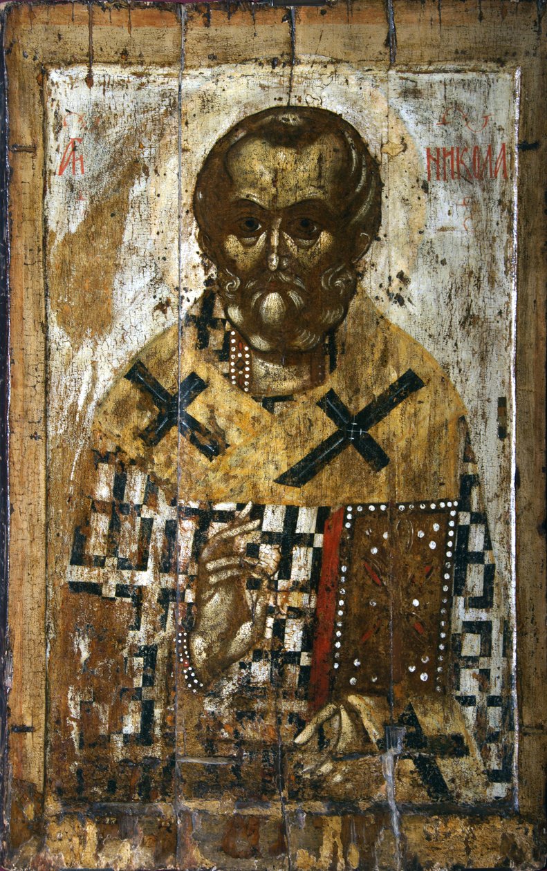Svatý Mikuláš, 14. století od Anonymous Russian icon painter