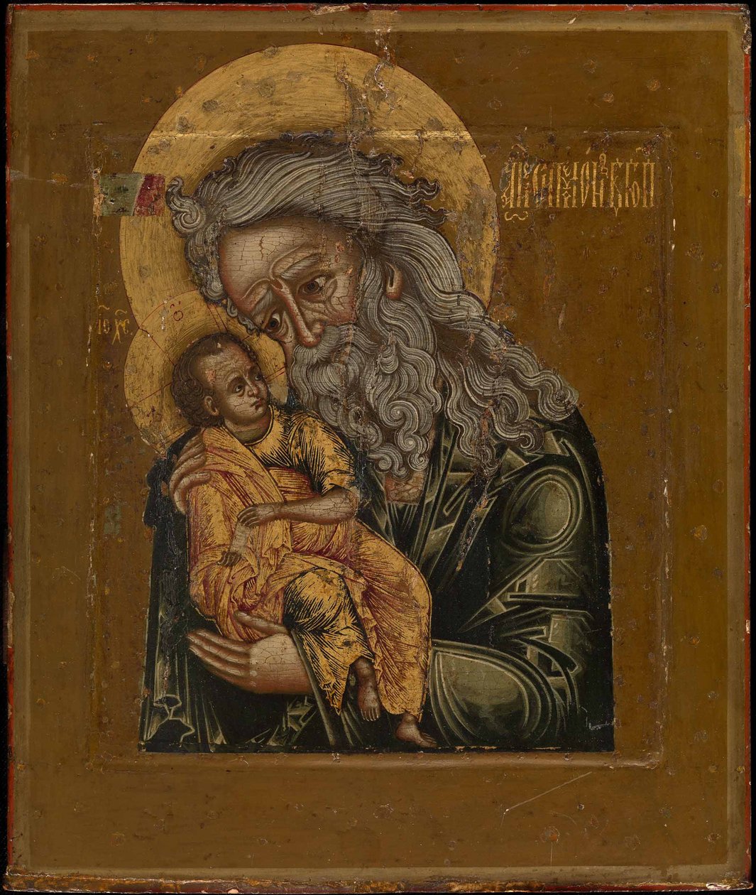 Simeon, Bůh-přijímač, 1800 od Anonymous Russian icon painter