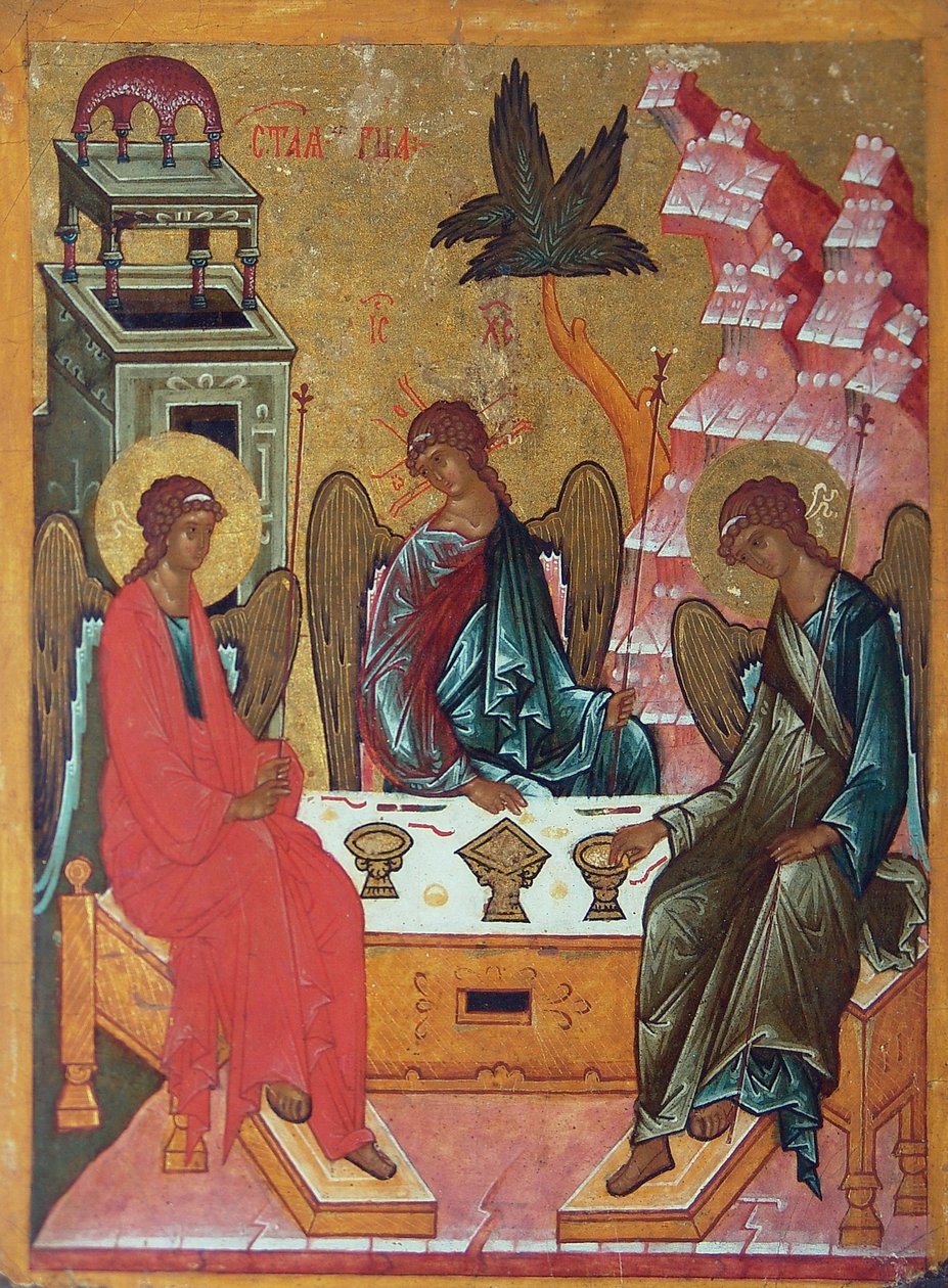 Nejsvětější Trojice, 15. století od Anonymous Russian icon painter