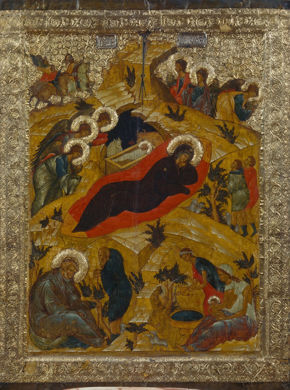 Narození Páně, 1497 od Anonymous Russian icon painter