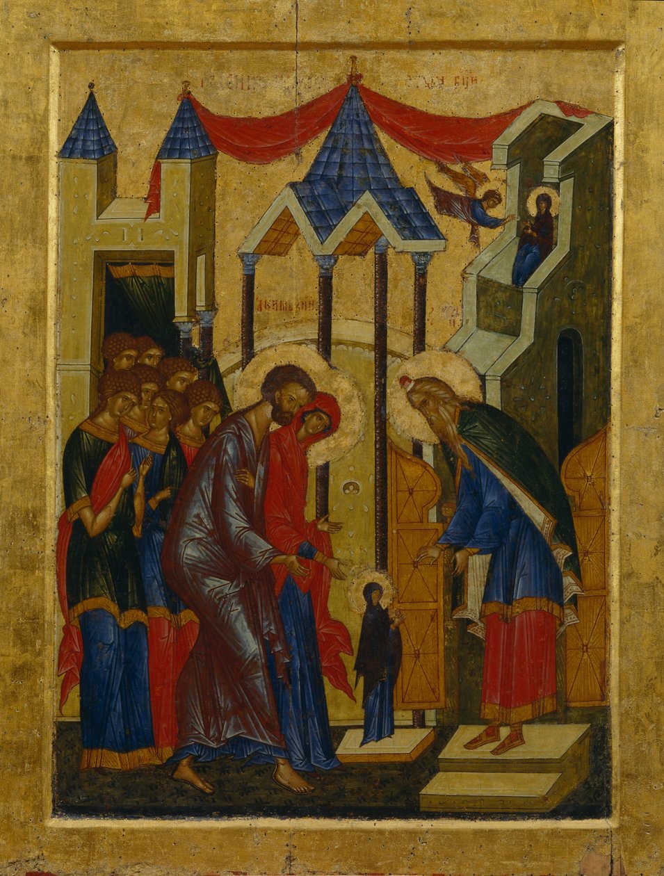 Prezentace v chrámu od Anonymous Russian icon painter