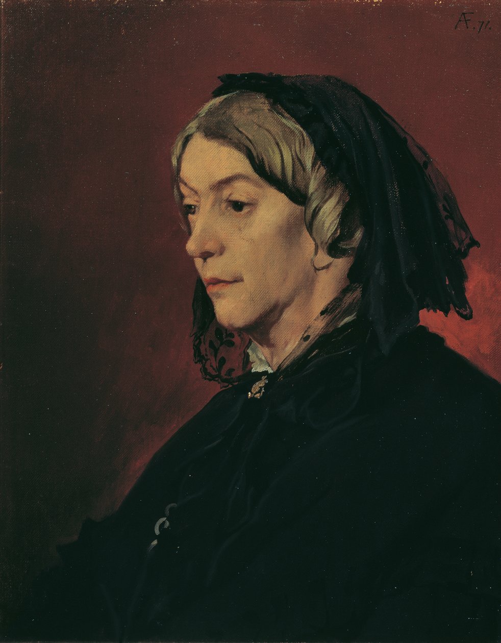 Henriette Feuerbach, umělcova nevlastní matka od Anselm Feuerbach