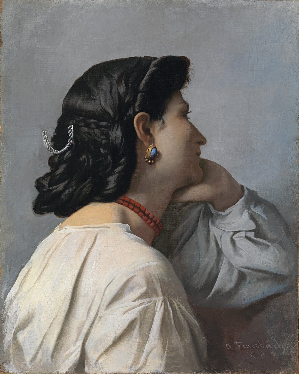 Iphigenia Head studie od Anselm Feuerbach