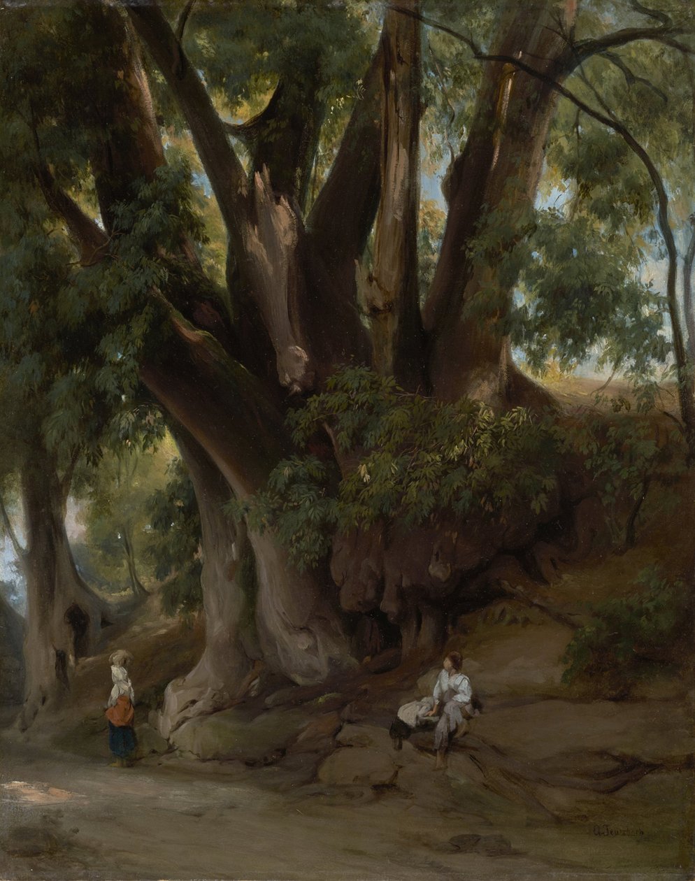 Italská stromová krajina (silnice v Albano) od Anselm Feuerbach