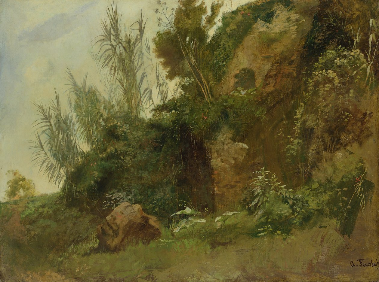 Landscape Study at Baths of Caracalla od Anselm Feuerbach