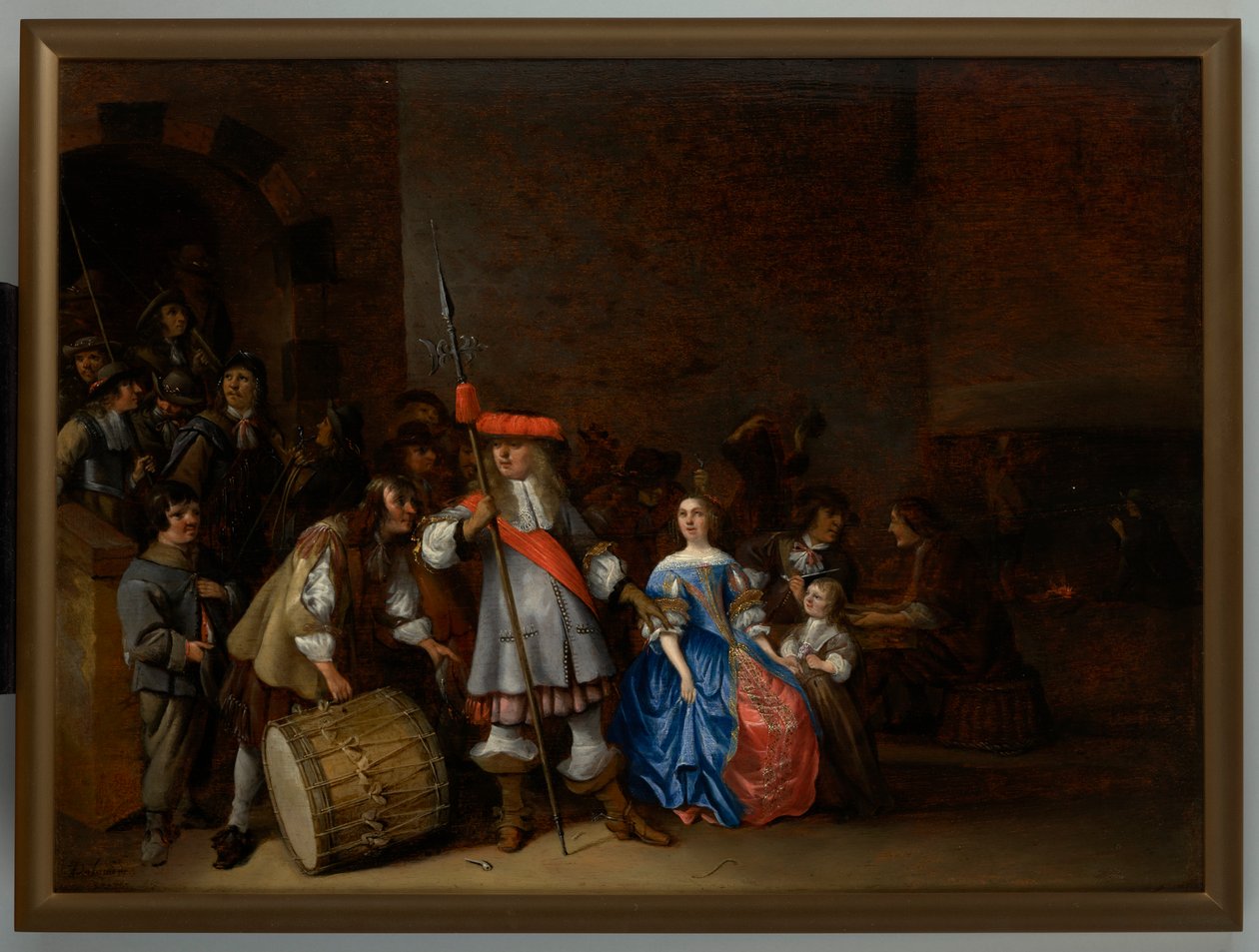 Guardroom Scene (öljy paneelissa) od Anthonie (1601 73) Palamedesz