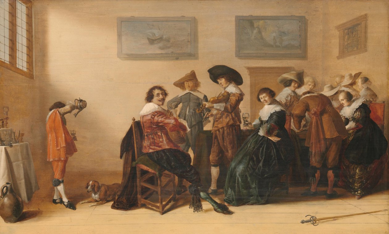 Veselá společnost v pokoji, 1633 od Anthonie Palamedesz