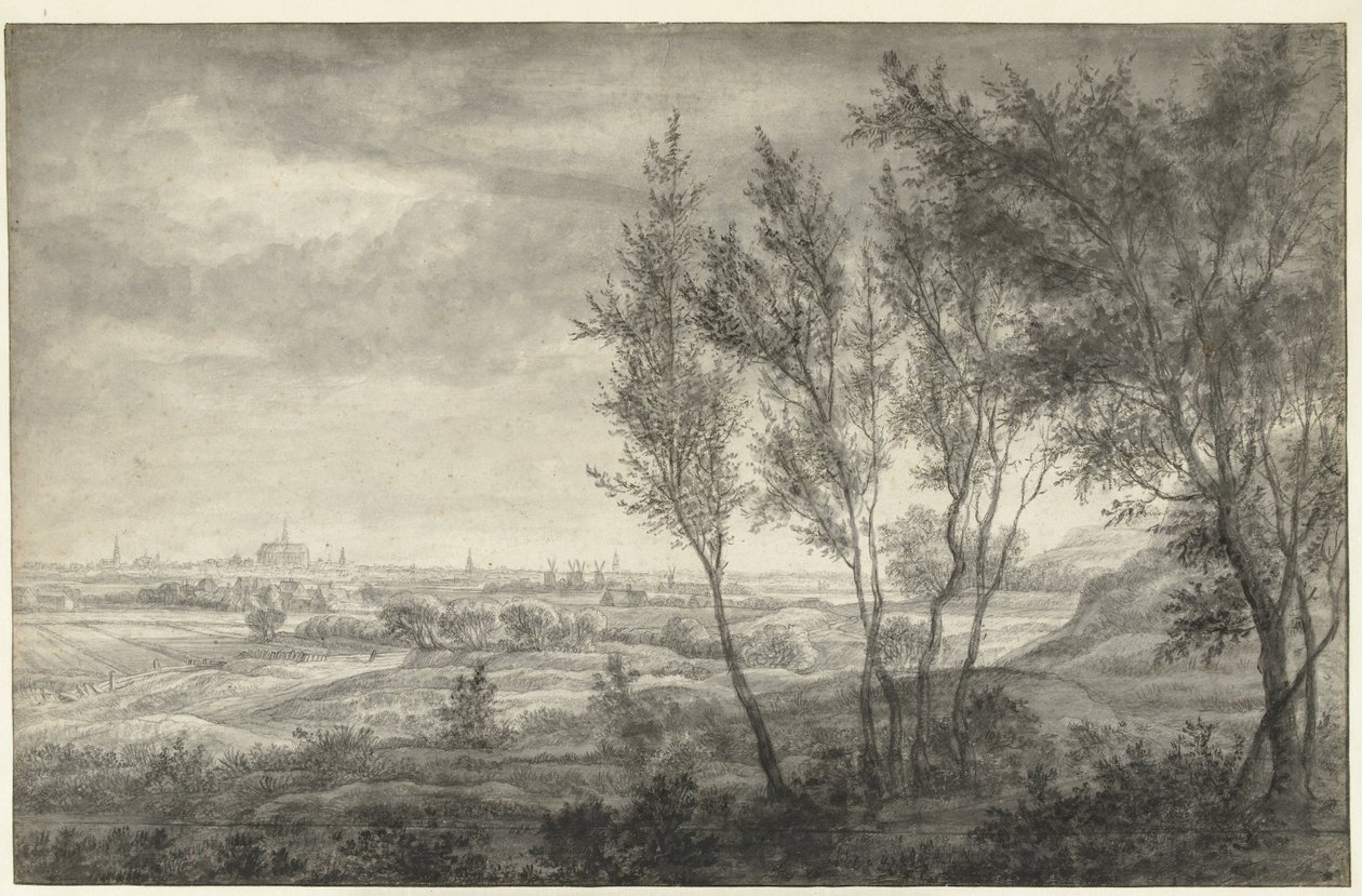Pohled z dun Haarlemu od Anthonie Waterloo