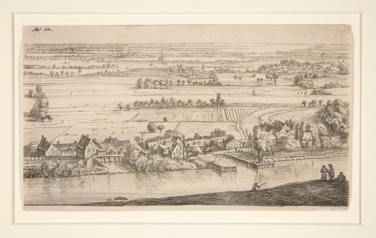 Vesnice u kanálu od Anthonie Waterloo
