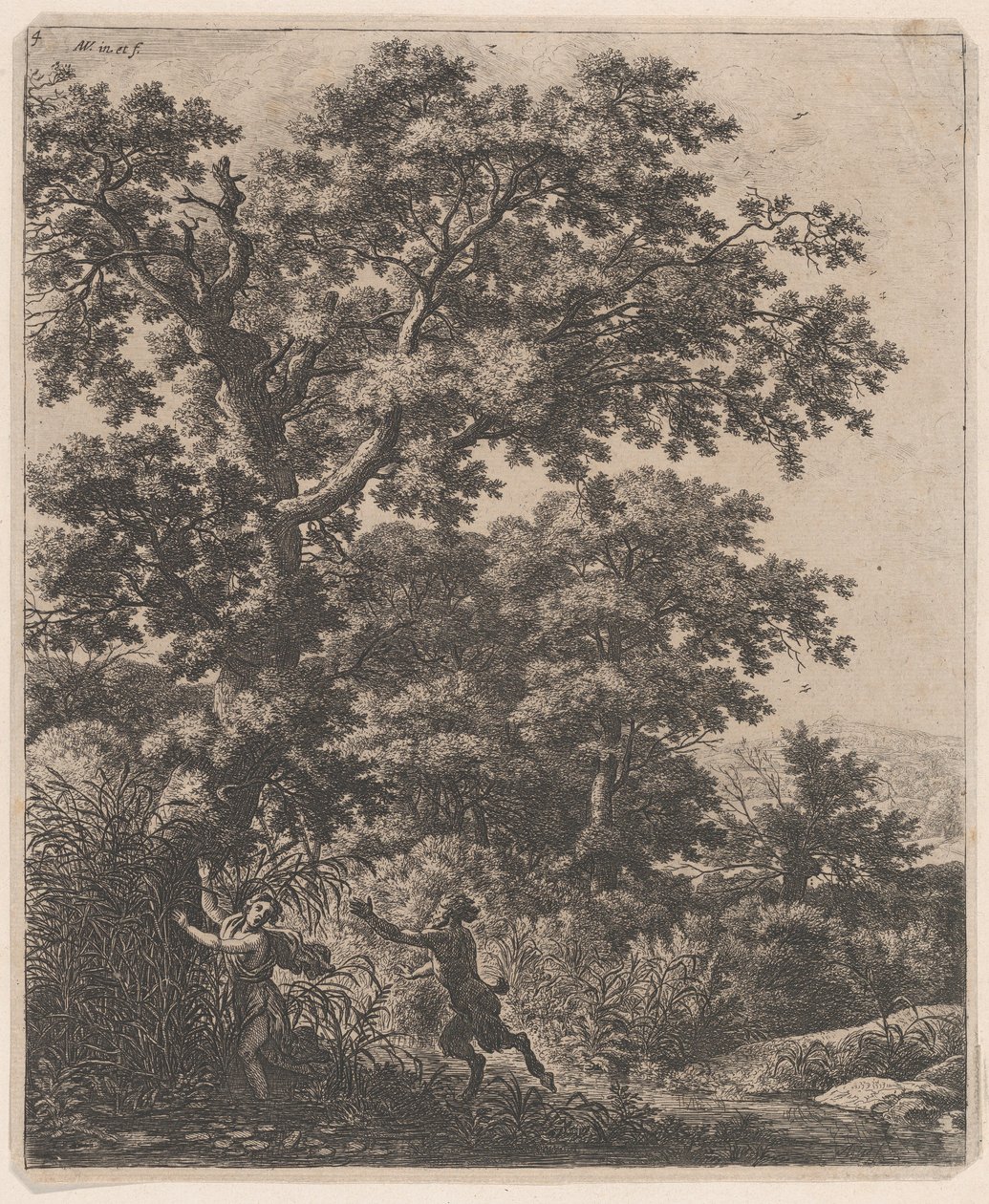 Pan a Syrinx, 17. století. od Anthonie Waterloo
