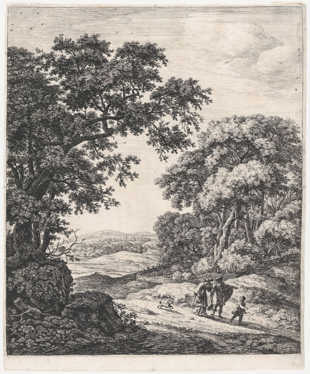 Odchod Hagar, 17. století. od Anthonie Waterloo