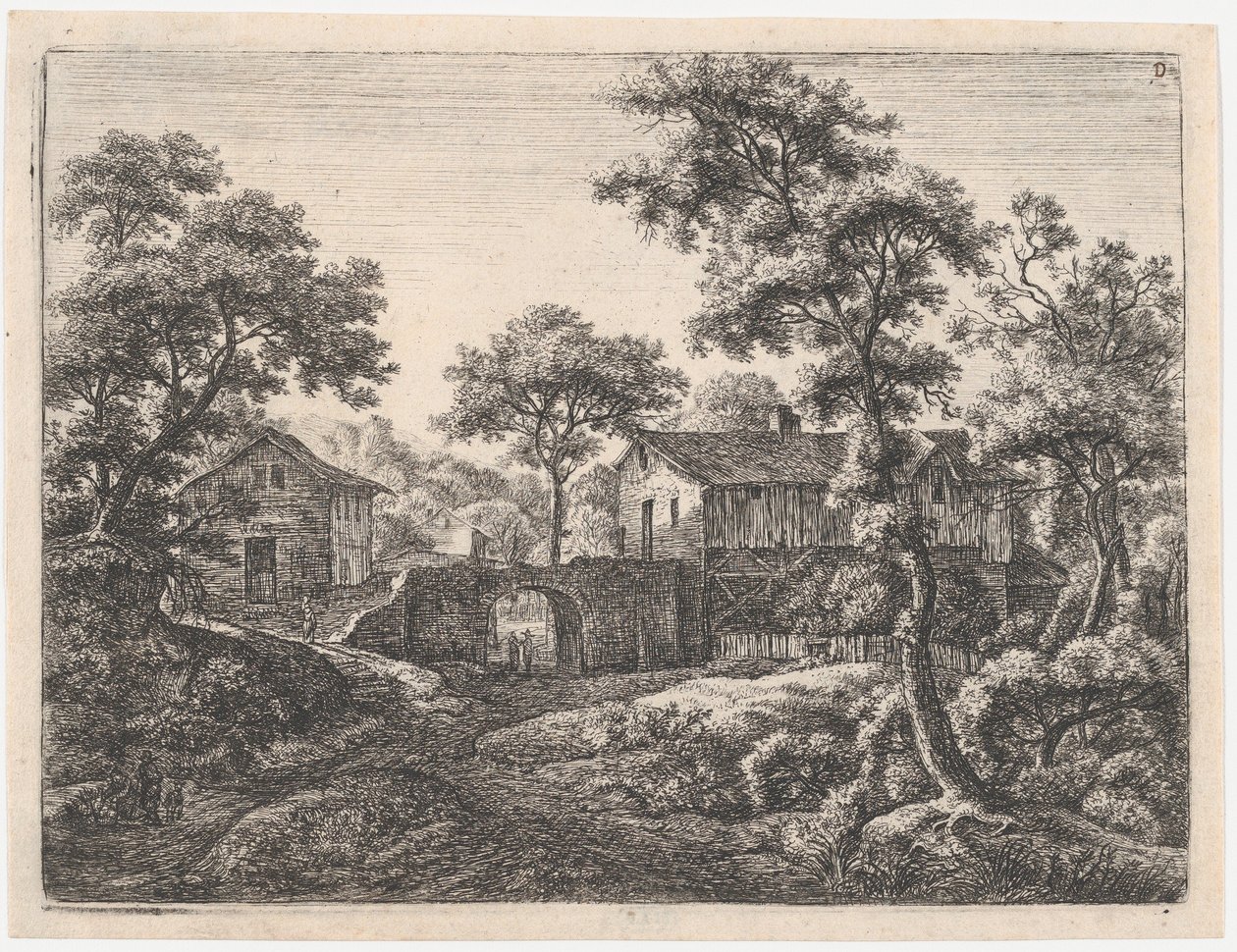 Brána, 17. století. od Anthonie Waterloo