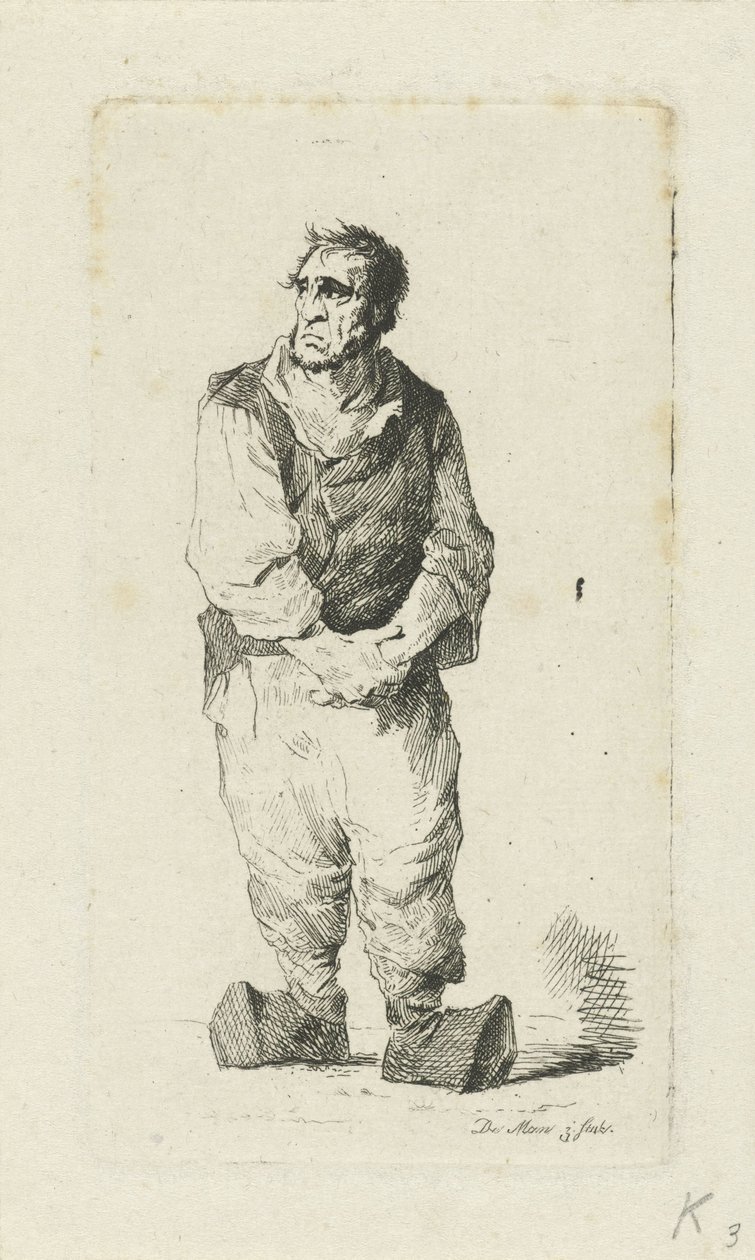 Muž v dřevácích od Anthonie Willem Hendrik Nolthenius de Man
