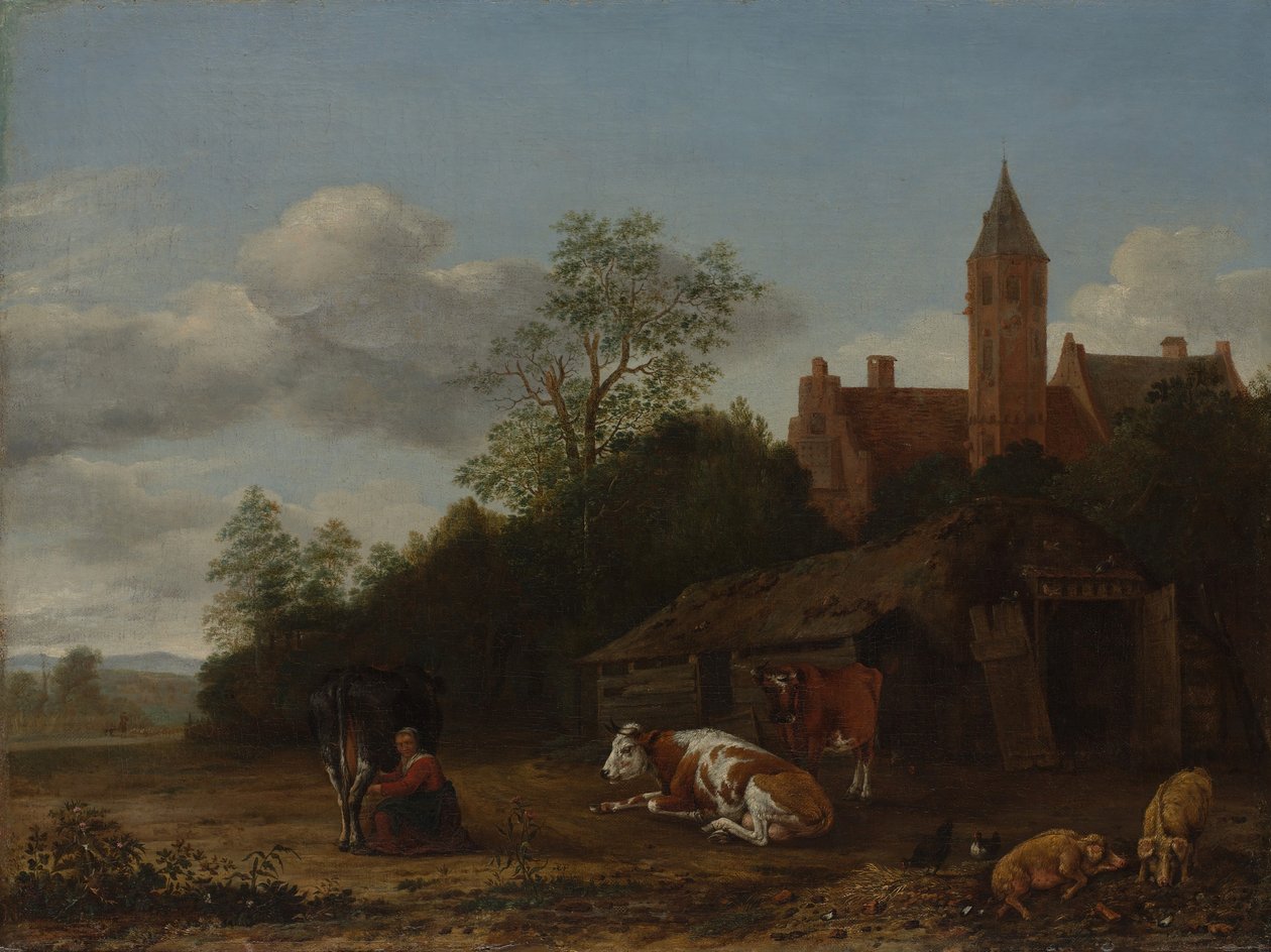 Barnyard Scene, ca. 1650-55. od Anthonie van Borssom