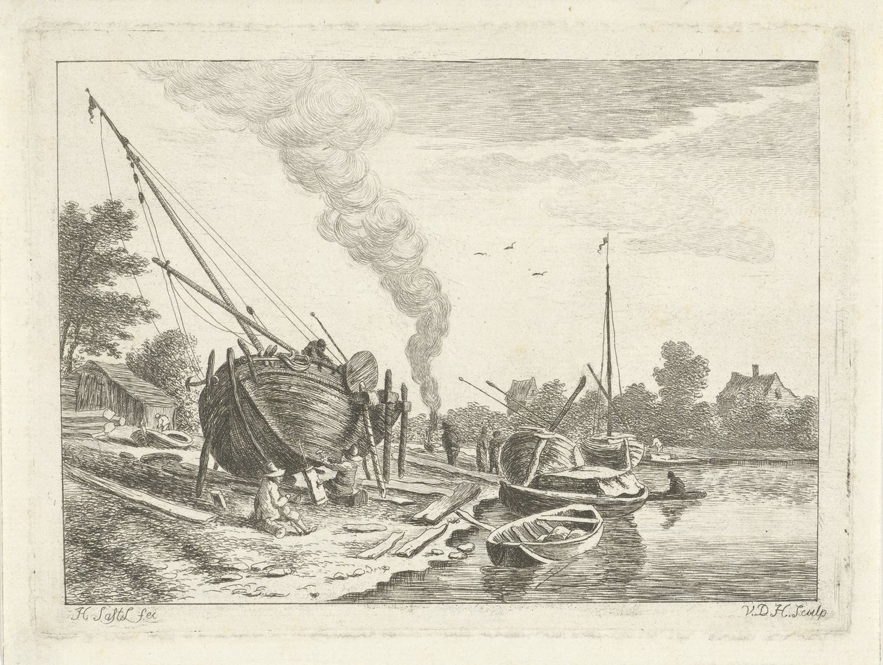 Loděnice od Anthonij van der Haer
