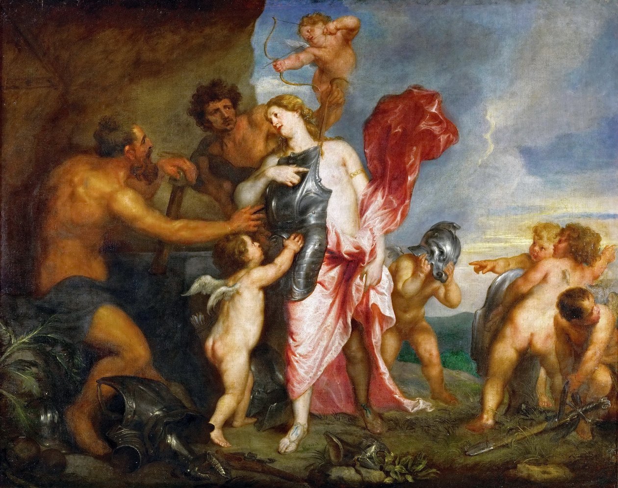 Thetis dostává od Héfaista zbraně pro Achilla. od Anthony van Dyck