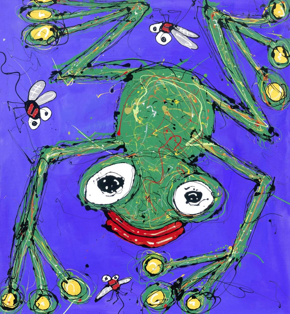 Žába, 2008 (smalt a akryl na plátně) od Anthony Breslin