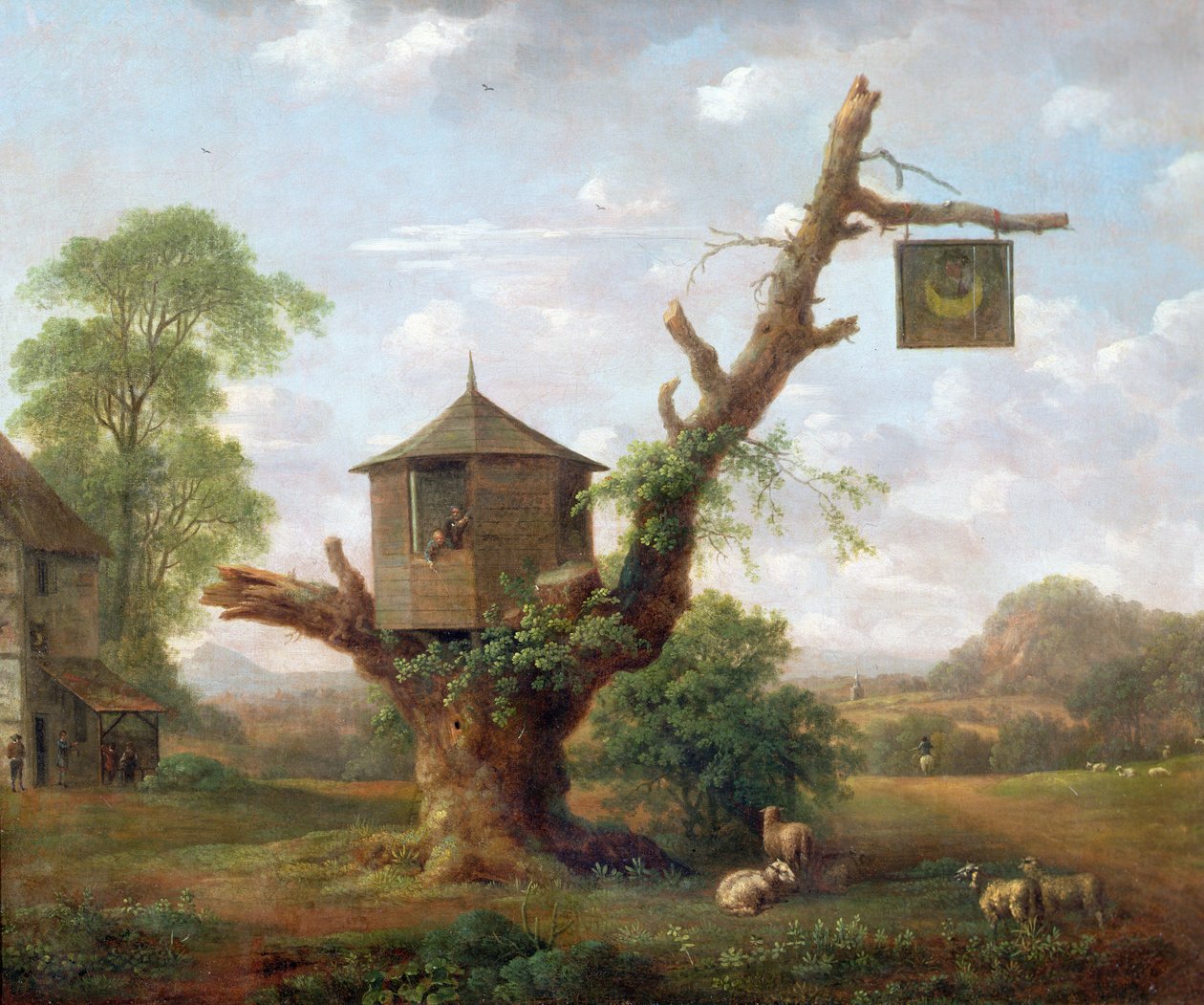 The Man in the Moon Inn, kolem roku 1770 od Anthony Devis