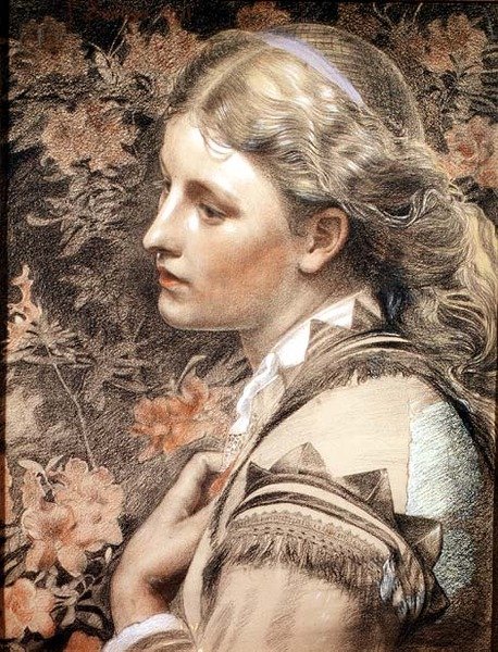 Portrét Mary Sandys od Anthony Frederick Augustus Sandys