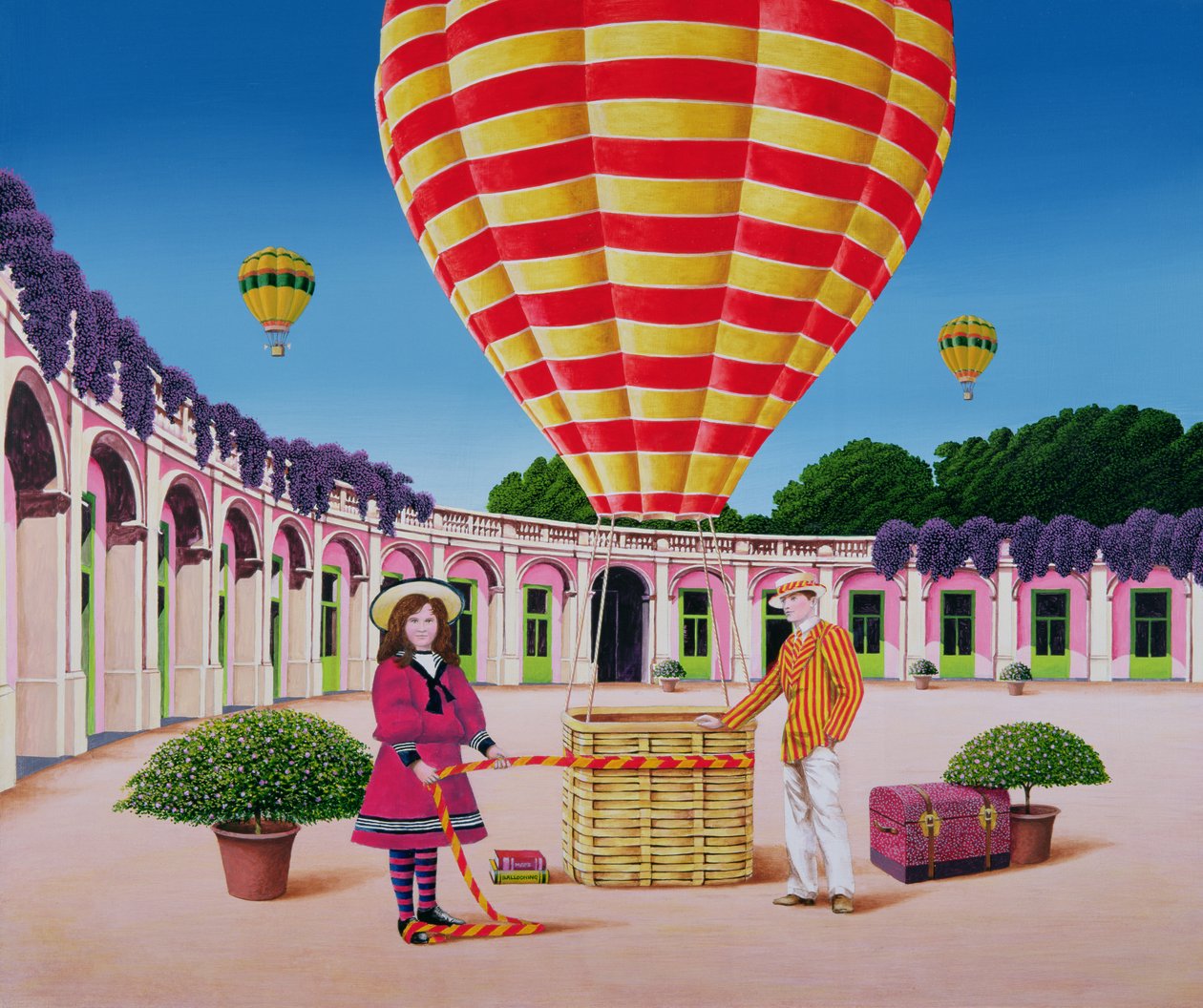 The Balloonist, 1986 (akryl na palubě) od Anthony Southcombe