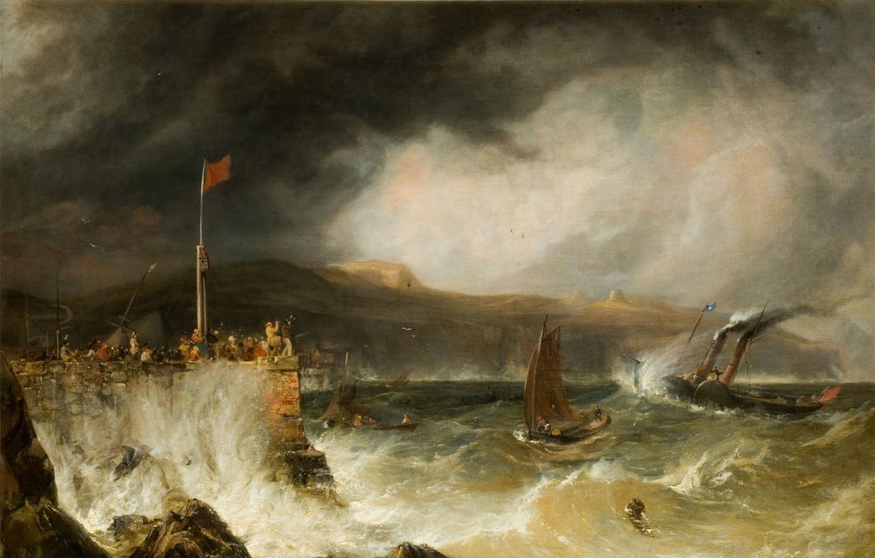 Paketová loď vplouvající do přístavu, 1855. od Anthony Vandyke Copley Fielding