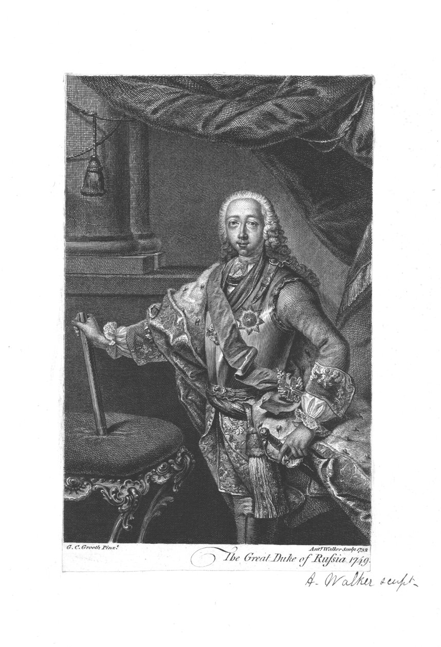 Velký vévoda Ruska, 1749, 1752. od Anthony Walker
