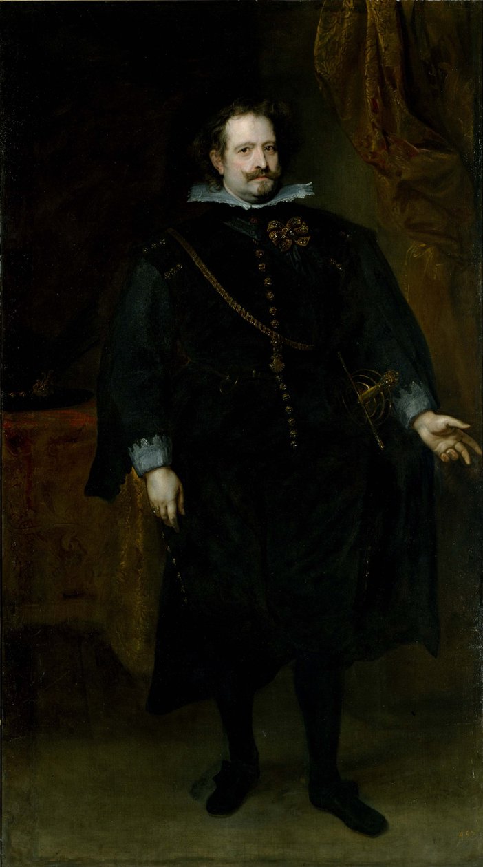 Diego Felipe de Guzman, Marqués de Regganes. od Anthony van Dyck