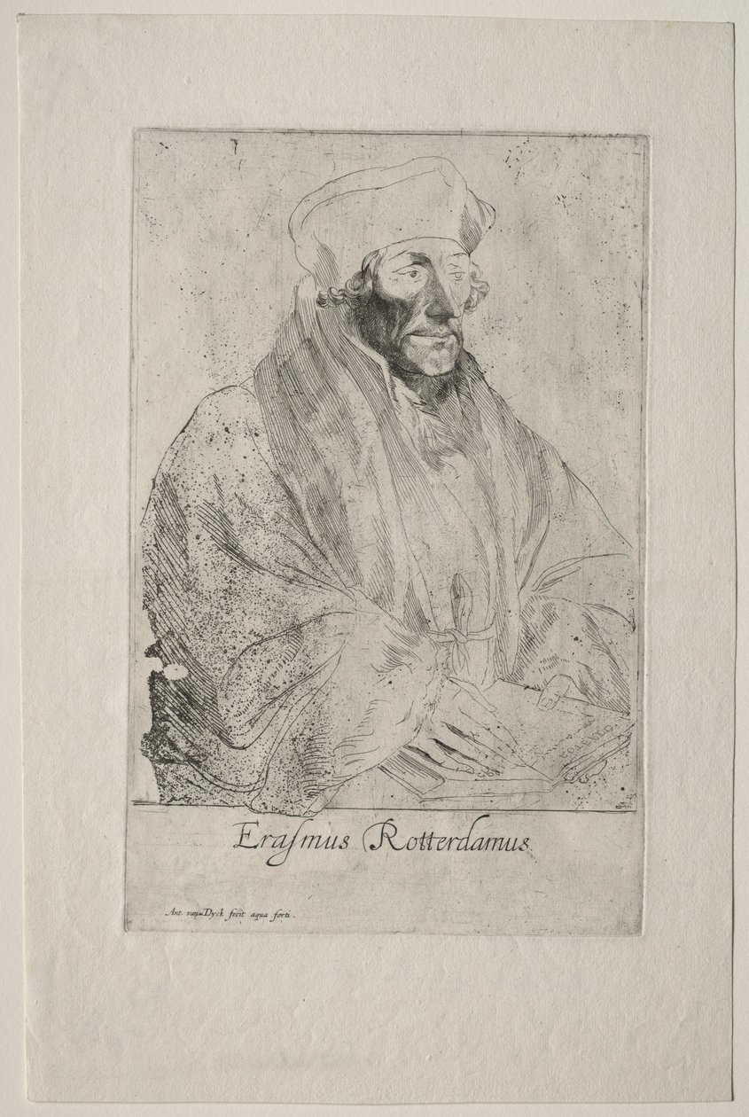 Desiderius Erasmus Rotterdamský. od Anthony van Dyck