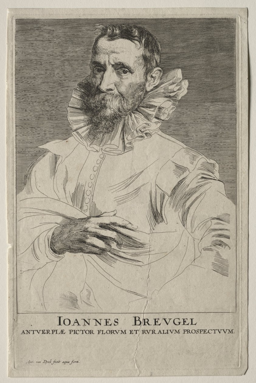 Portrét Jana Brueghela. od Anthony van Dyck