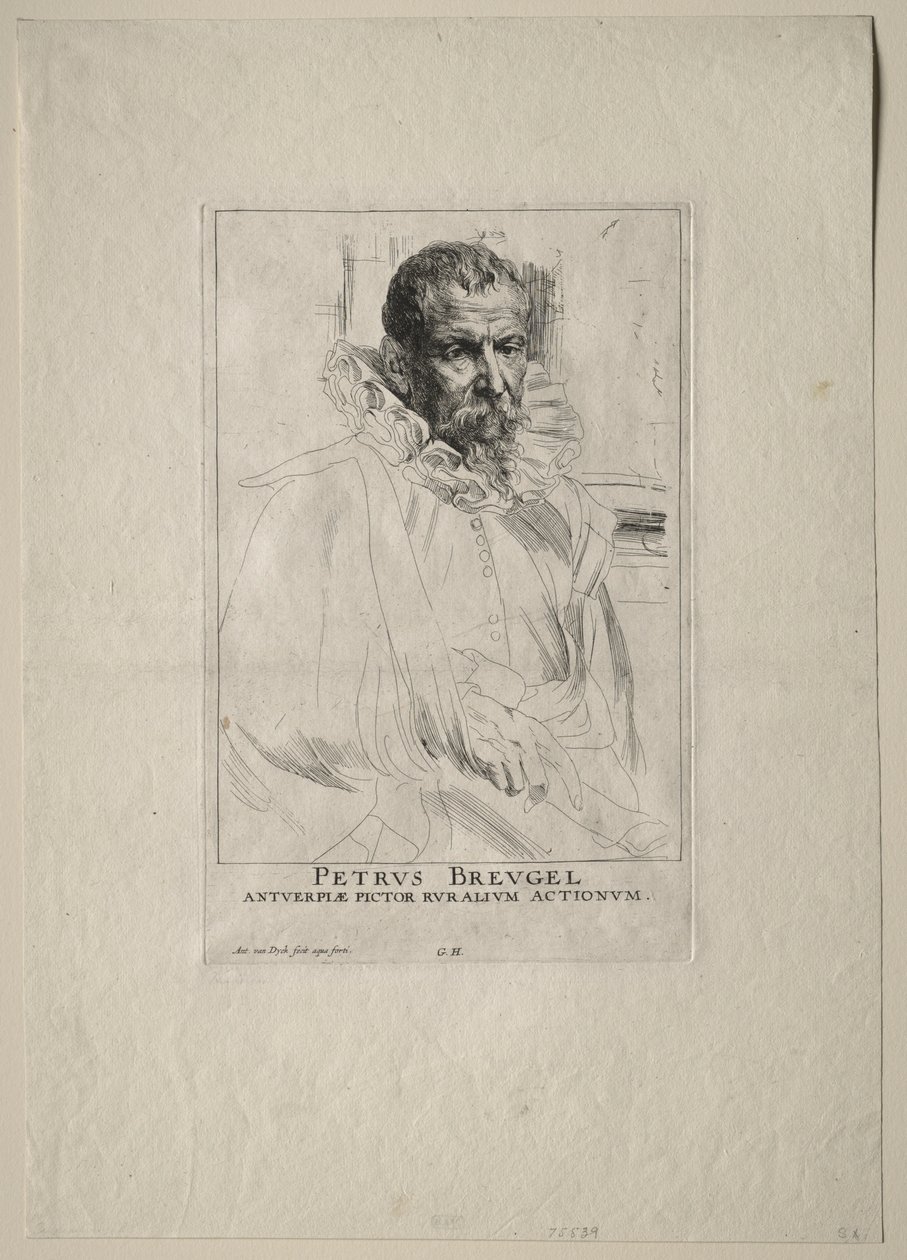 Portrét Pietera Bruegela. od Anthony van Dyck