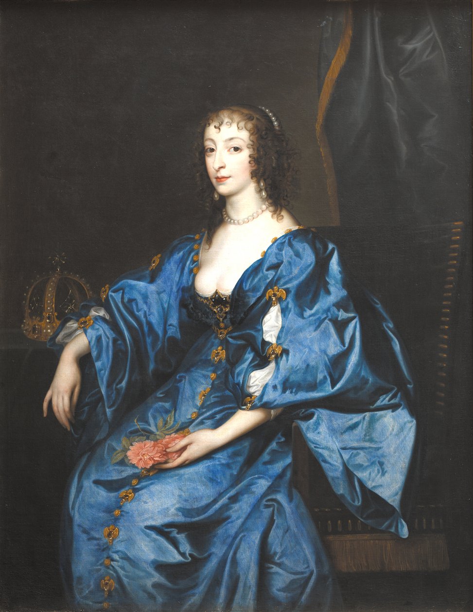 Anglická královna Henrietta Maria od Anthony van Dyck