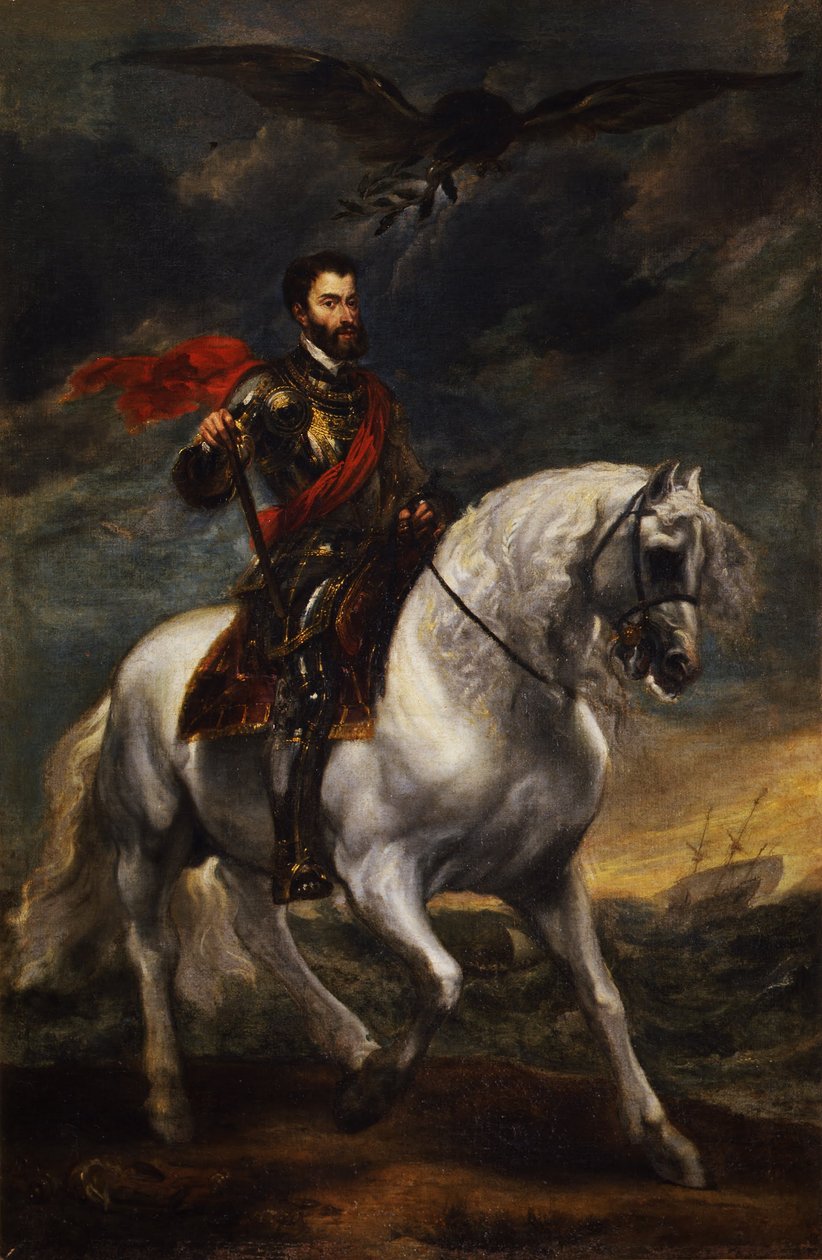 Jezdecký portrét císaře Karla V. od Anthony van Dyck