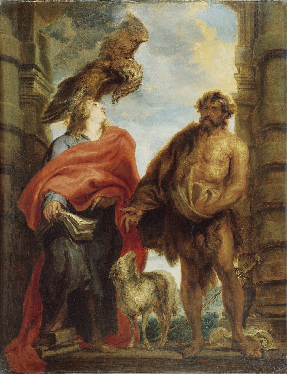 Dva svatí svatí Jan od Anthony van Dyck