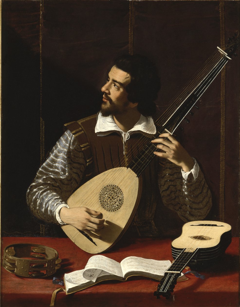 Theorbo Player, c.1611 od Antiveduto Gramatica