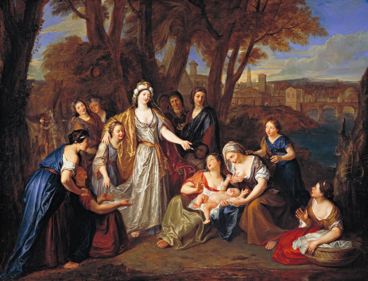 Nález Mojžíše, před rokem 1699 od Charles Antoine Coypel