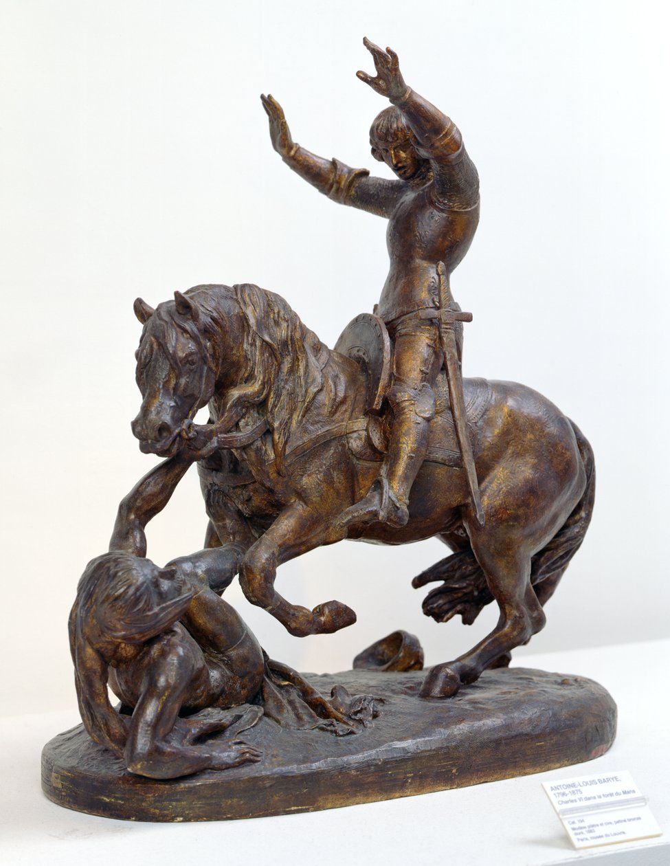 Karel VI. v lese Le Mans, 1833 (sádra) od Antoine Louis Barye