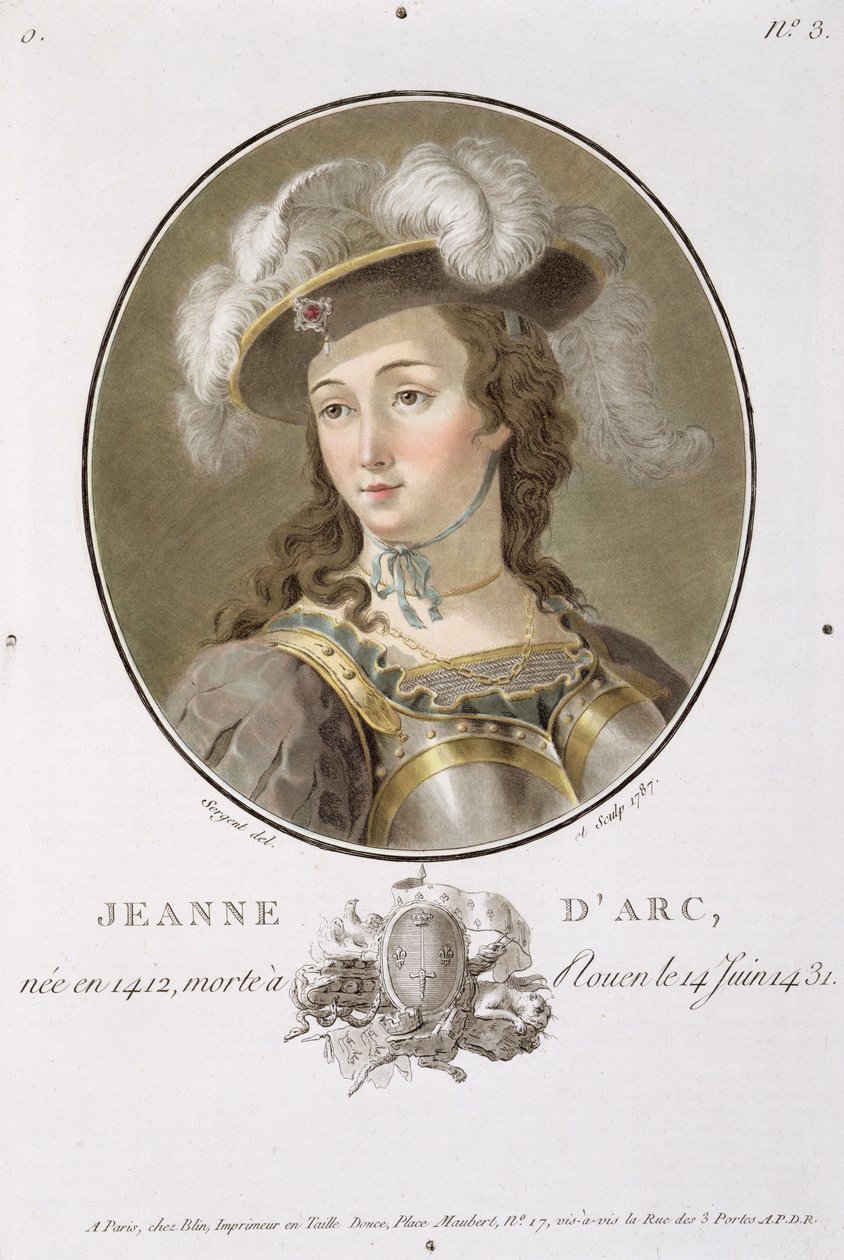 Portrét Johanky z Arku (1412-31), 1787 od Antoine Louis Francois Sergent Marceau