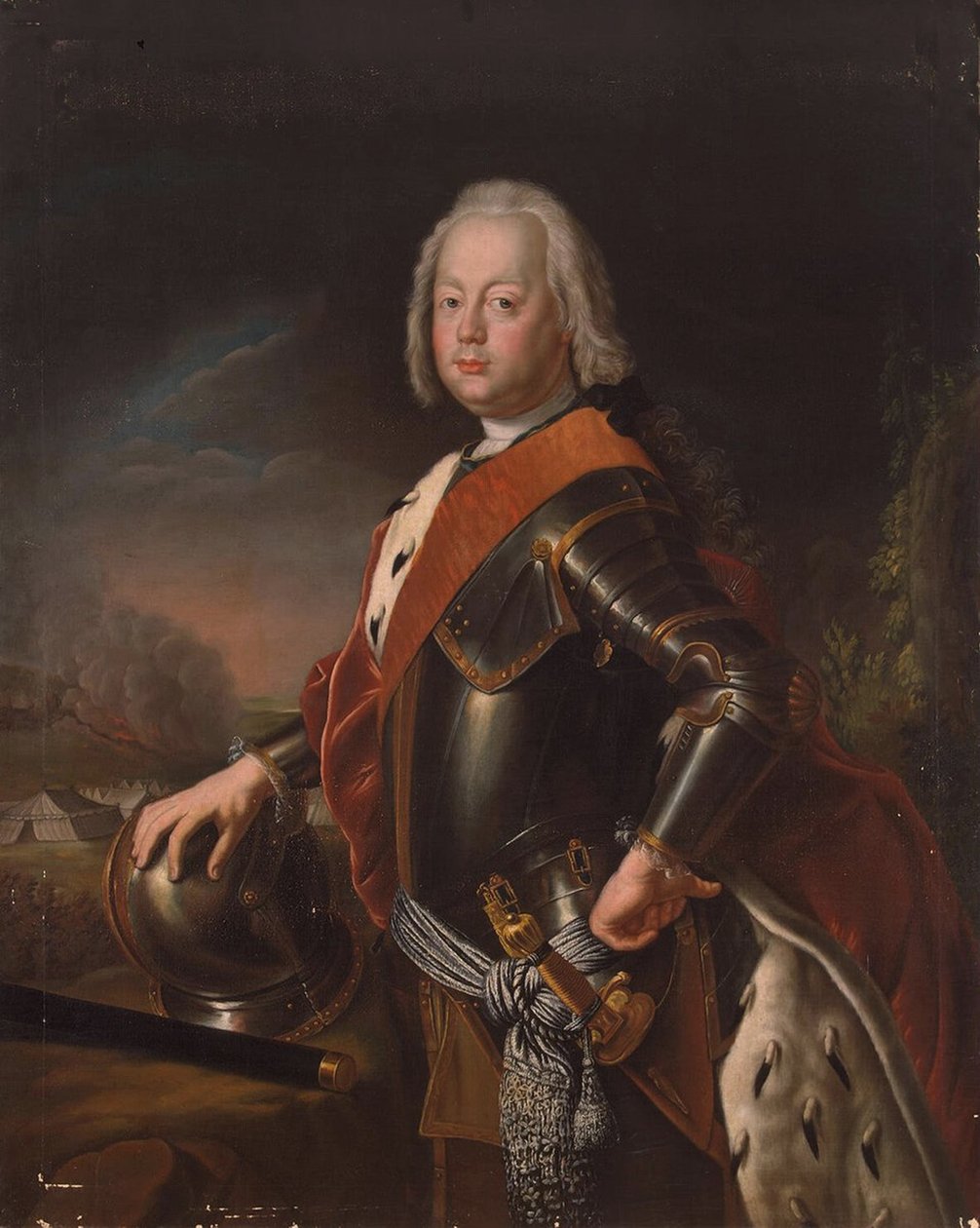 Portrét Christiana Augusta, prince z Anhalt-Zerbstu, 1725 od Antoine Pesne