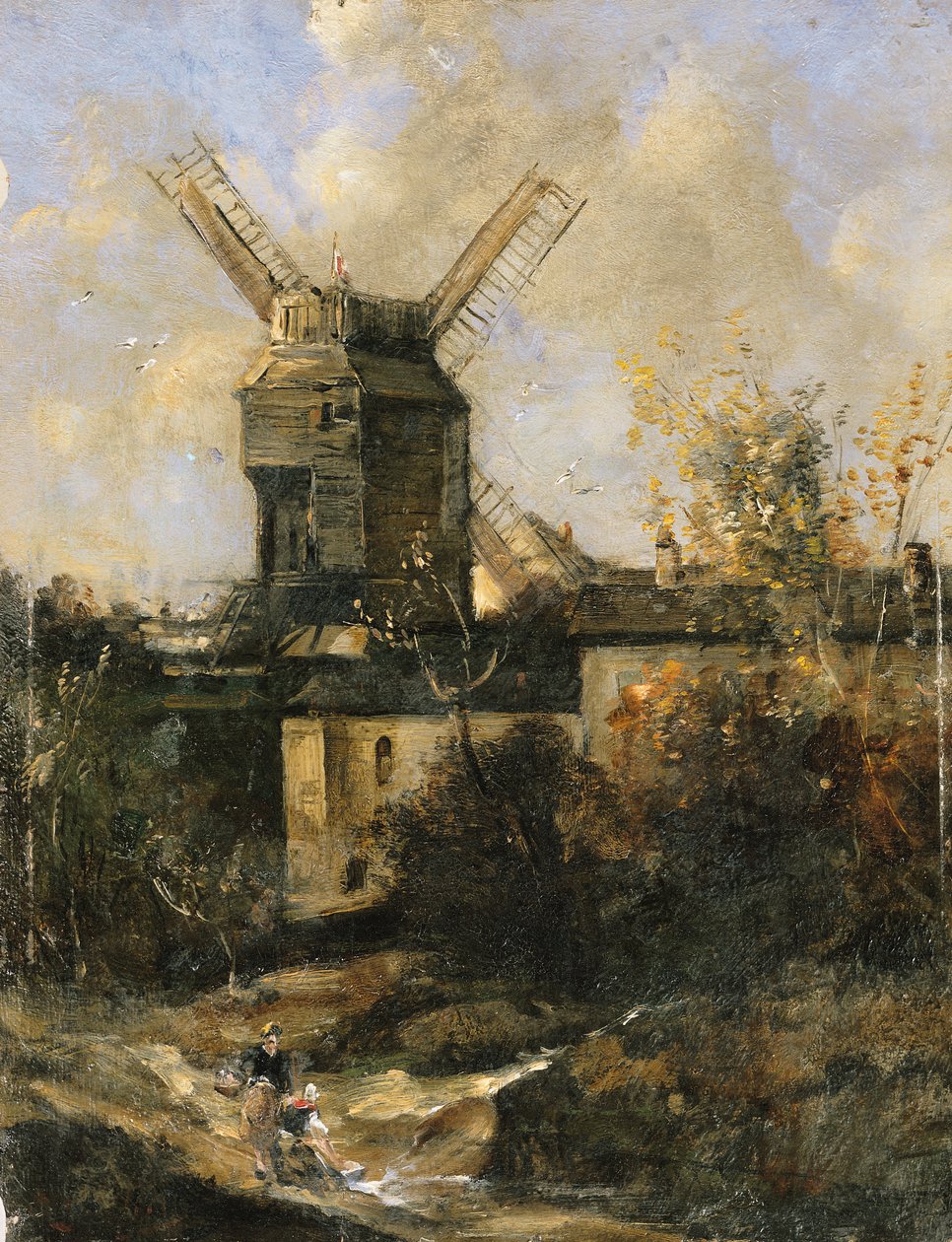 Moulin de la Galette, Montmartre, 1861 od Antoine Vollon