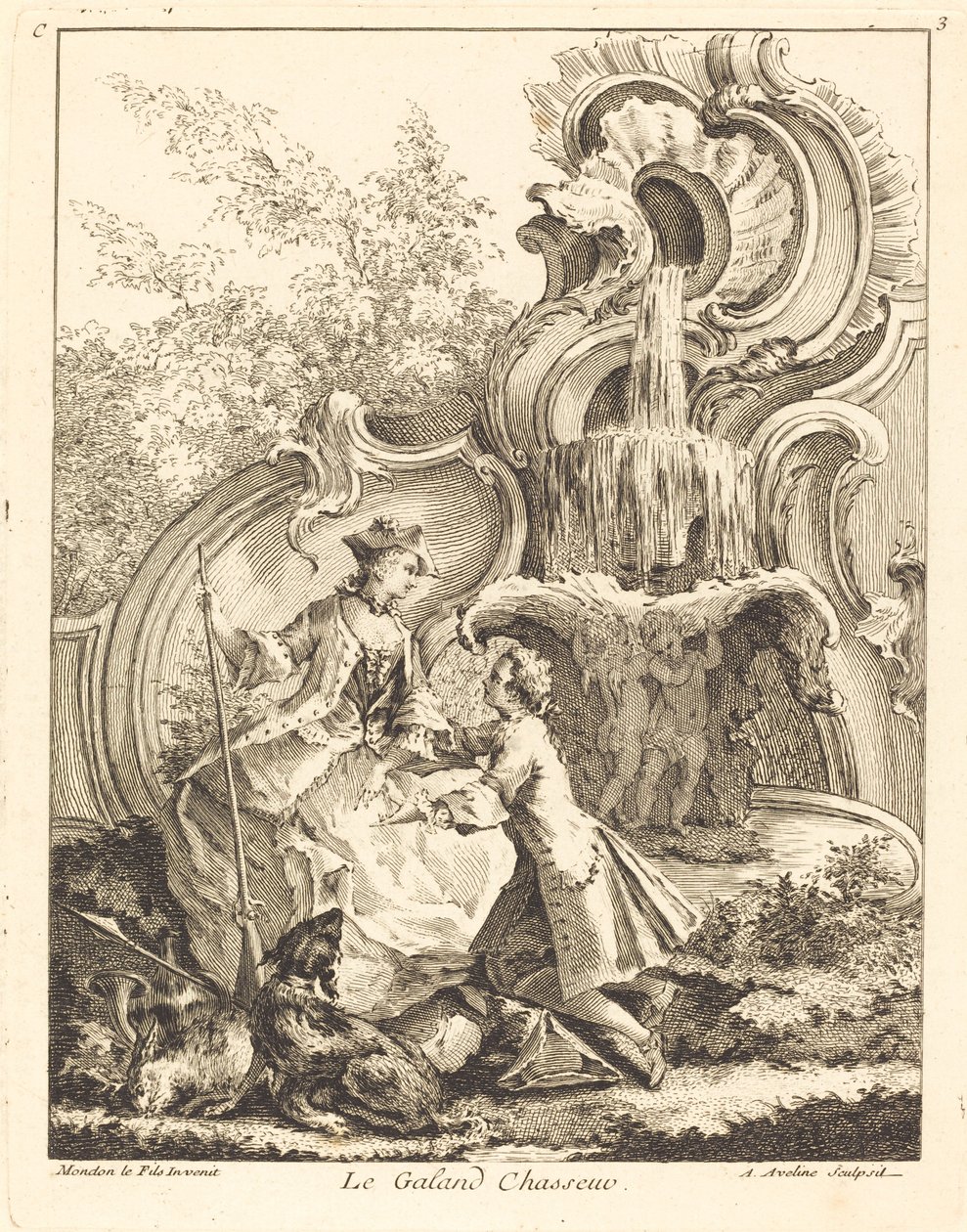 Chasseur Galand, 1736. od Antoine Aveline