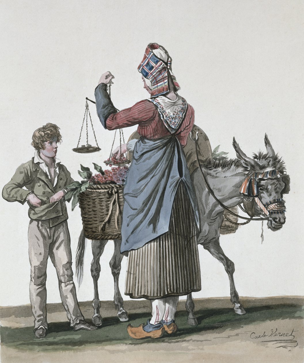 Prodejce třešní od Antoine Charles Horace Vernet